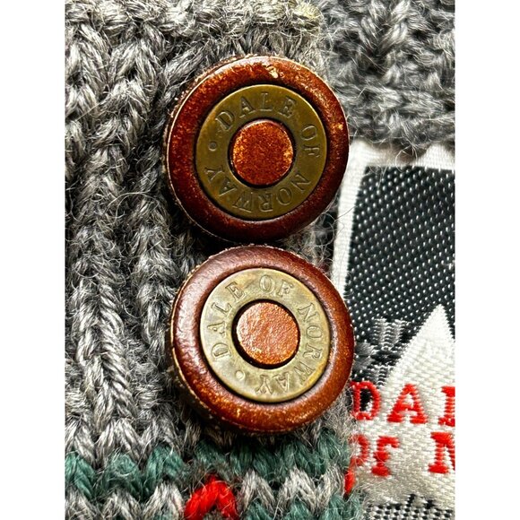 Dale of Norway Thunder Bay 1995 Sweater Mens XL Gray Nordic Wool Knit Fair Isle - Picture 7 of 12